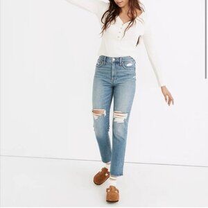 Madewell Perfect Vintage Distressed Light Wash Jeans - 27